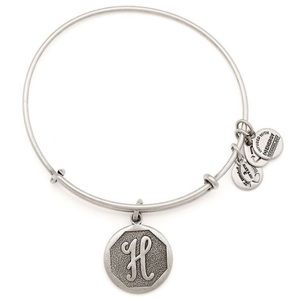 Alex and Ani Initial H Silver Bangle
